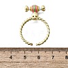 Brass Enamel Open Cuff Rings for Women RJEW-F179-08G-01-3