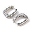 Plastic Imitation Pearl Oval Hoop Earrings EJEW-L234-071P-2