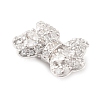 925 Sterling Silver Micro Pave Clear Cubic Zirconia Bowknot Multi-Strand Links STER-S013-02P-2