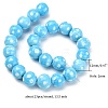 Handmade Lampwork Round Beads Strands LAMP-L007-12mm-M-6