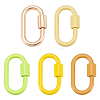 5Pcs 5 Styles Baking Paint Alloy Screw Locking Carabiners FIND-DR0002-38-1