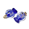 Handmade Dichroic Foil Lampwork Pendants DICH-G001-01G-08-2