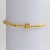 Brass Beaded Stretch Bracelets for Women FS-WG560D0-11-1