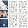 4 Sheets 11.6x8.2 Inch Stick and Stitch Embroidery Patterns DIY-WH0455-052-1