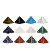 Natural & Synthetic Mixed Gemstone Orgonite Pyramid Display Decorations G-C186-07-1