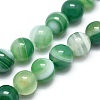 Natural Striped Agate/Banded Agate Beads Strands G-I254-03A-04-1