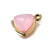 Natural Rose Quartz Triangle Charms STAS-D310-02G-02-2