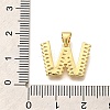 Rack Plating Brass Micro Pave Cubic Zirconia Pendants KK-L226-100G-W-3