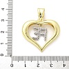 Brass Micro Pave Cubic Zirconia Pendants KK-S511-30GP-01-3