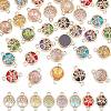 28pcs 7 colors Glass Connector Charms GLAA-PH0002-56P-1