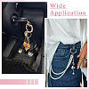 6Pcs Heart Alloy Spring Gate Rings FIND-TA0011-14A-7