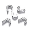 Alloy Letter Slide Charms RB-F034-01J-P-RS-3