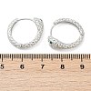 Brass Green Cubic Zirconia Hoop Earrings EJEW-Q016-12P-2