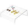 70-Hole Transparent Acrylic Slant Earring Display Stands EDIS-WH0016-013-8