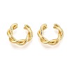 Twist C-Shaped Brass Cuff Earrings EJEW-T049-01G-2