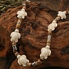 Sea Turtle Dyed Synthetic Turquoise & Coconut Heishi Beaded Necklaces for Men FS-WG4C8C3-02-2