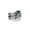 Brass Pave Cubic Zirconia Cuff Open Rings WG57096-01-1