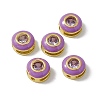 Rack Plating Brass Cubic Zirconia Beads KK-C007-15G-04-2