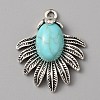 Synthetic Turquoise Pendants TURQ-WH0001-11-1