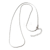 1.3MM 304 Stainless Steel Boston Link Chains Necklaces for Women Men NJEW-Z115-12P-04-4