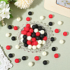 Rubberized Style Imitated Silicone Acrylic Beads MACR-PA0001-06B-05-3
