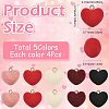 20Pcs 5 Colors Flocky Acrylic Pendants FIND-FS0004-95-3