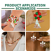 8Pcs 4 Styles Wood and Acrylic Pendants WOOD-AR0001-48-5