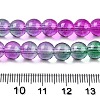 Baking Painted Transparent Glass Beads DGLA-M001-8mm-06-5