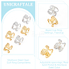 Unicraftale 6Pcs 2 Colors 304 Stainless Steel Open Cuff Ring Components STAS-UN0056-76-5