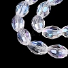 Electroplate Transparent Glass Beads Strands LS-GL-N002-01A-A01-3