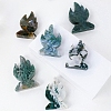 Natural Moss Agate Carved Flame Shape Figurines PW-WG95540-01-3