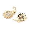Brass Micro Pave Cubic Zirconia Pendants KK-D386-16G-02-2