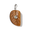 Natural Tiger Eye Carved Pendants G-P599-04P-12-1