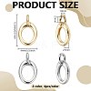 8Pcs 2 Colors Brass Spring Gate Rings KK-BC0015-06-2