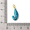 Brass Enamel Sea Animals Pendants KK-I378-14G-A-4
