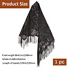 Lace Flower Detachable Polyester Shawl AJEW-WH20072-43C-2