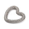 Rack Plating Brass Micro Pave Clear Cubic Zirconia Linking Rings KK-Z070-12P-02-2