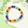 Chakra Natural & Synthetic Mixed Stone Stretch Bracelets BJEW-JB09859-03-2