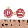 Golden Plated Alloy Enamel Charms X-ENAM-S118-08F-3