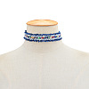 Polyester Fabrics Choker Necklaces X-NJEW-N0065-013D-03-2