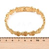 304 Stainless Steel Flower Hinged Cuff Bangles for Women SA-CBA45D5-27G-5