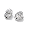 Brass Micro Pave Clear Cubic Zirconia Beads CU-CBA91C0-01P-2