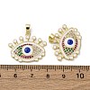 Brass Micro Pave Cubic Zirconia Pendants KK-F903-08G-01-3