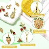 2Pcs Brass Micro Pave Cubic Zirconia Pendants KK-YW0003-22-4