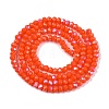 Electroplate Opaque Solid Color Glass Beads Strands LS-EGLA-A044-P1mm-L03-2