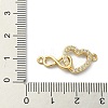 Rack Plating Brass Micro Pave Clear Cubic Zirconia Pendants KK-R157-09G-3