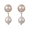 Brass Dangle Stud Earrings EJEW-JE06886-2