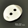 925 Sterling Silver Two- Hole Buttons STER-A018-34-2