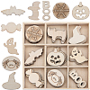1 Set Halloween Theme Wooden Pendant Decorations WOOD-SC0001-92A-1