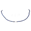 2MM Faceted Round Natural Lapis Lazuli Beaded Necklaces NJEW-JN05918-01-2